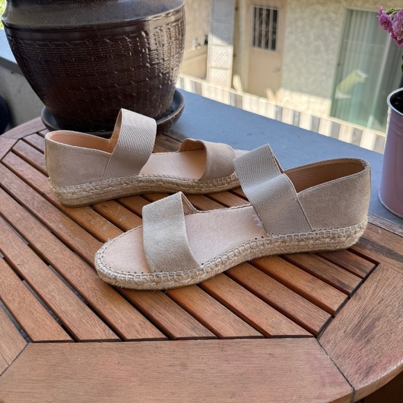 kanna Shoes - Kanna Espadrille Sandals Suede Elastic Strap Slip On Shoes Size 40/9.5 NWOB
